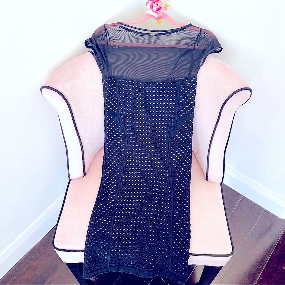 💕Pretty Black Stretchy Bodycon Dress SZ S